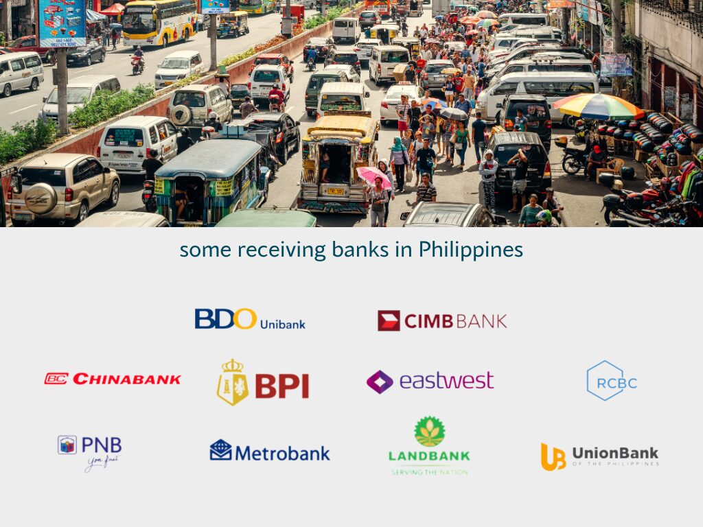 send aud to php to banks in Philippines that receive money transfers